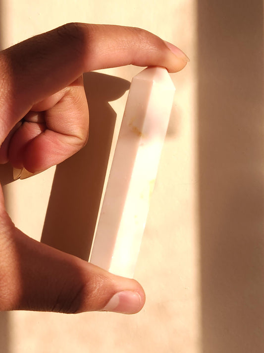 Pink Scolecite Tower - Polished Gemstone - Crystal Tower - Healing Crystal