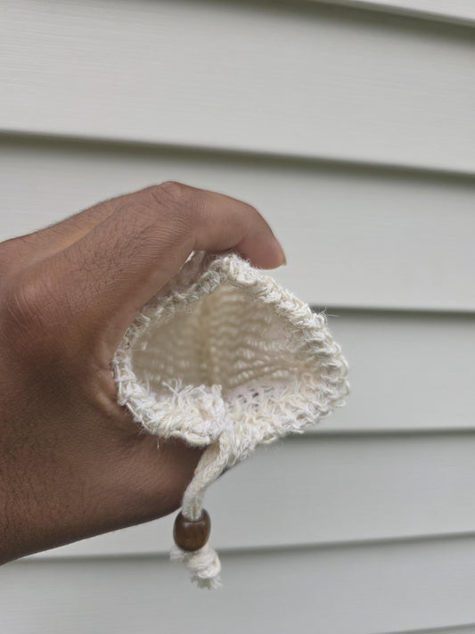 Sisal Soap & Bar Bag - Shower Accessories - Natural Exfoliator - Compostable Shower Bag - Soap Bag