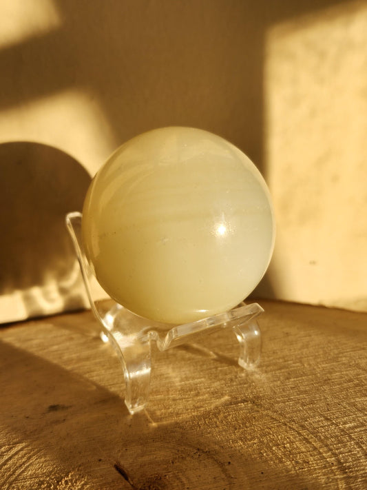 Banded White Agate Sphere - Polished Gemstone - Crystal Sphere - Healing Crystal