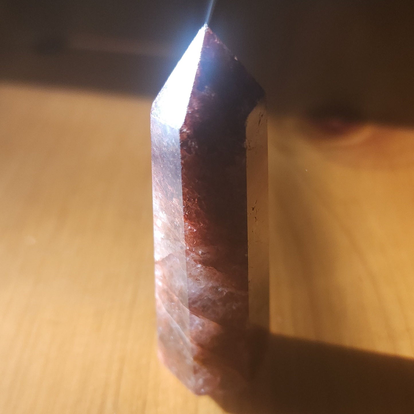 Hematoid Fire Quartz - Polished Gemstone - Crystal Tower - Healing Crystal