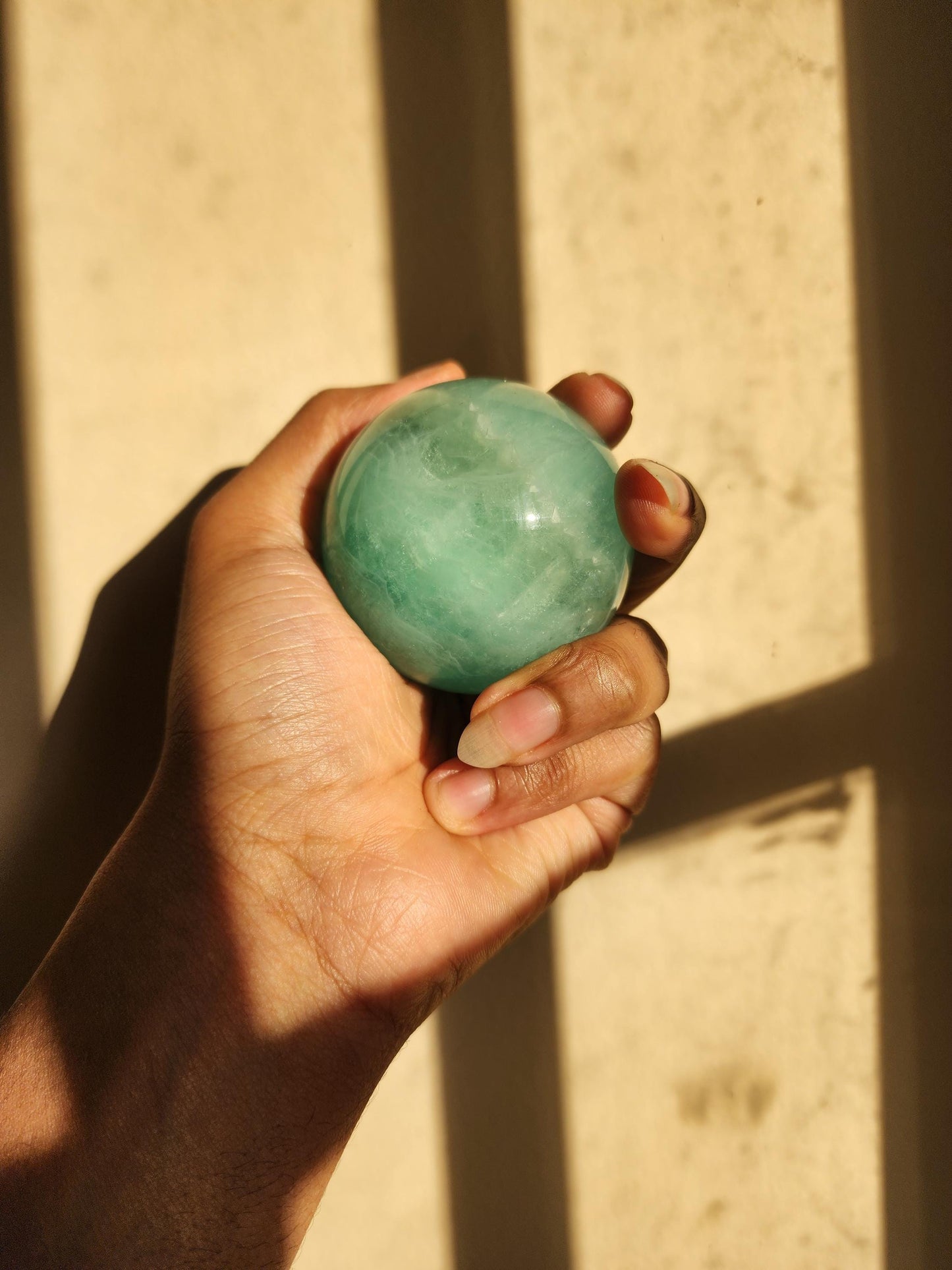 Mint Green Fluorite Sphere - Polished Gemstone - Crystal Sphere - Healing Crystal