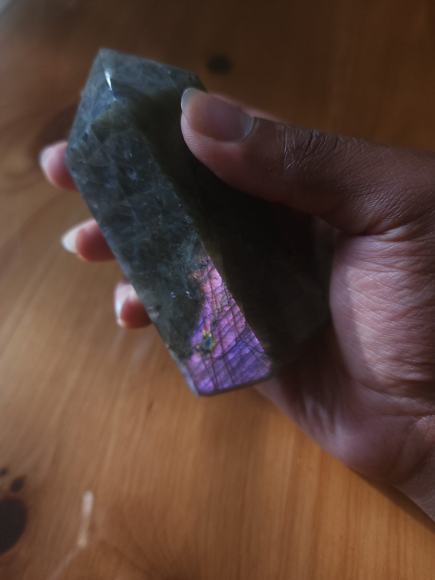 Labradorite Tower (Intense Flashing) - Polished Gemstone - Crystal Tower - Healing Crystal - Multicolored Gemstone