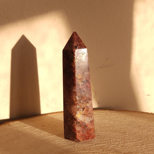 Hematoid Fire Quartz - Polished Gemstone - Crystal Tower - Healing Crystal