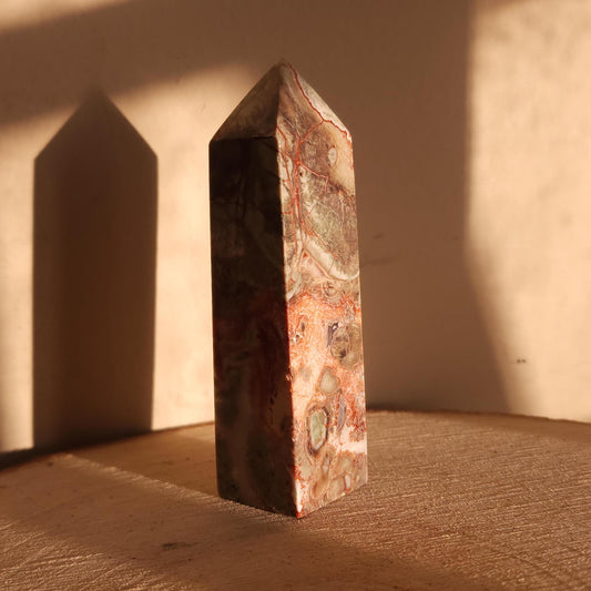 Mexican Crazy Lace Agate - Polished Gemstone - Crystal Tower - Healing Crystal