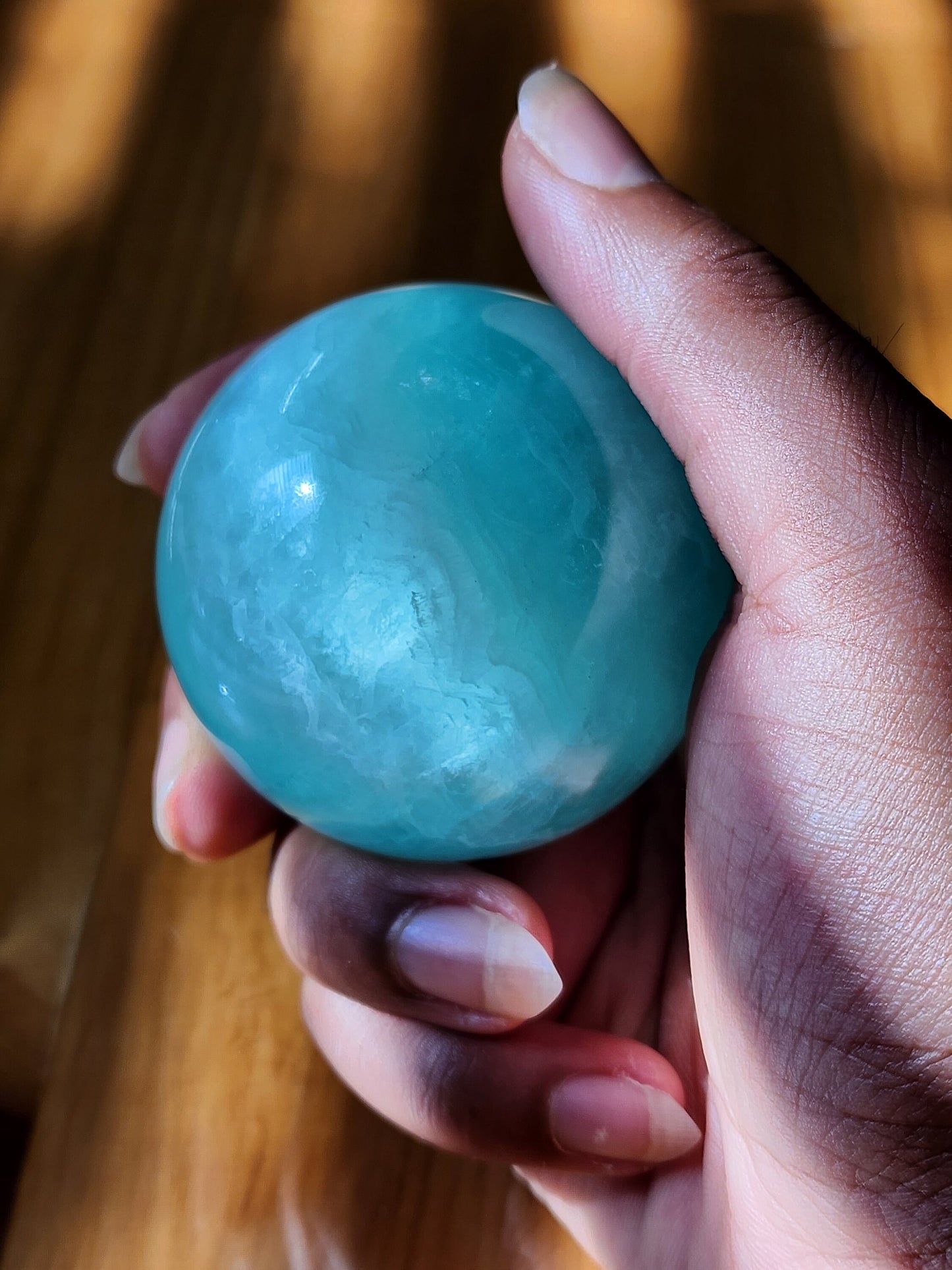 Mint Green Fluorite Sphere - Polished Gemstone - Crystal Sphere - Healing Crystal