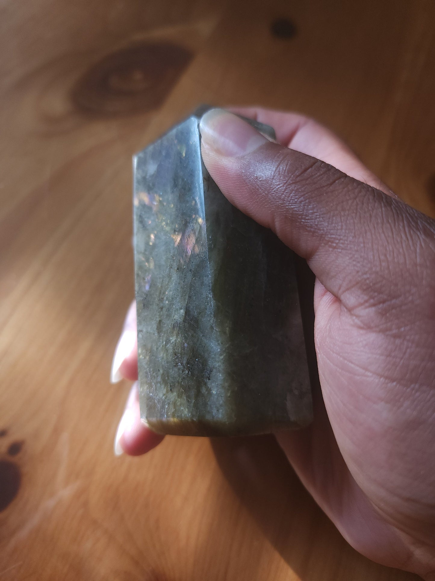 Labradorite Tower (Intense Flashing) - Polished Gemstone - Crystal Tower - Healing Crystal - Multicolored Gemstone